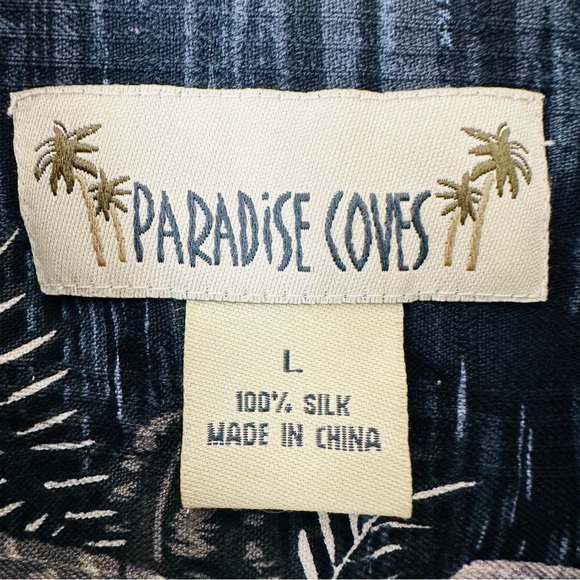 Paradise Coves Silk Paradise Tropical Short Sleeve Collared button down shirt - Picture 6 of 6